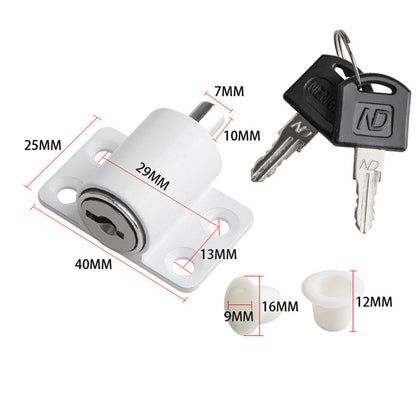 Sliding Door & Window Lock with 2 Keys white by HitMyNeed