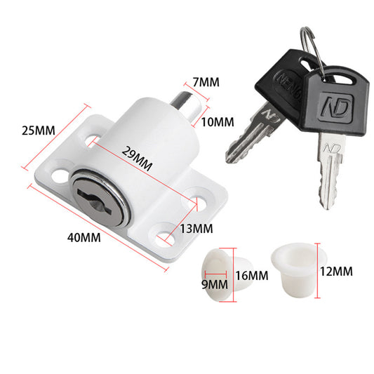 Sliding Door & Window Lock with 2 Keys white by HitMyNeed