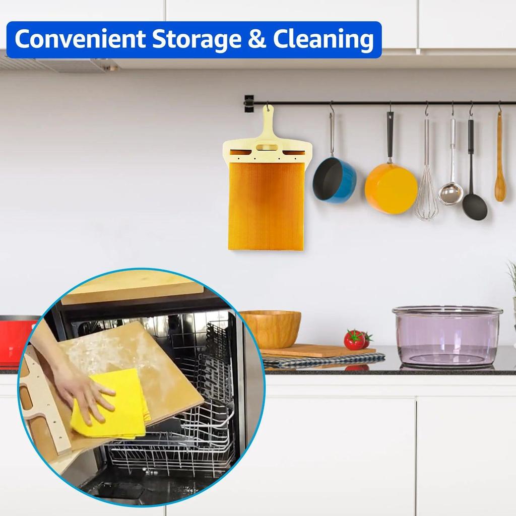 Sliding Pizza Peel with Foldable Wooden Handle by HitMyNeed