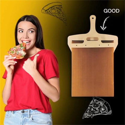 Sliding Pizza Peel with Foldable Wooden Handle Small 45x16.3cm by HitMyNeed