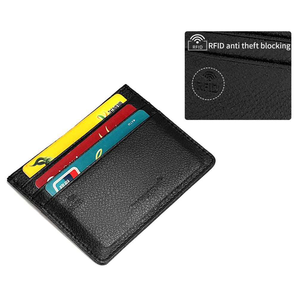 Slim RFID Blocking PU Leather Card Holder Wallet by HitMyNeed