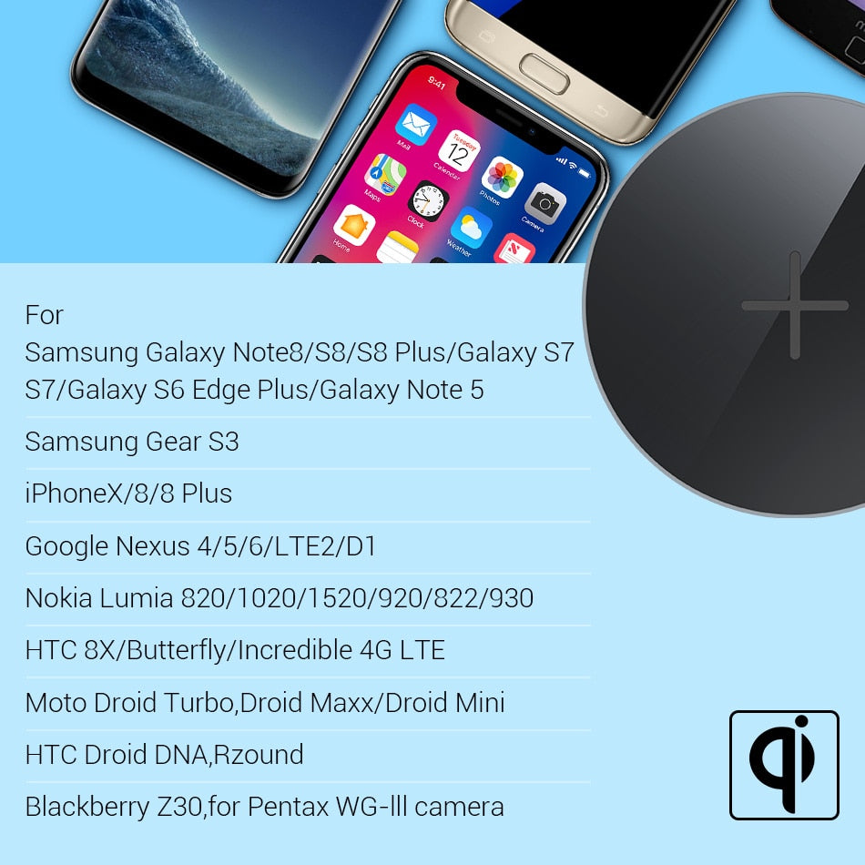 Slim Wireless Charging Pad for Qi Smartphones by HitMyNeed