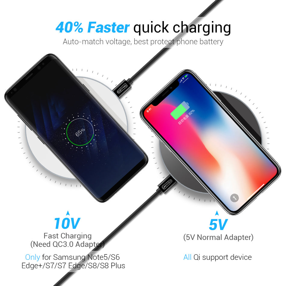 Slim Wireless Charging Pad for Qi Smartphones by HitMyNeed
