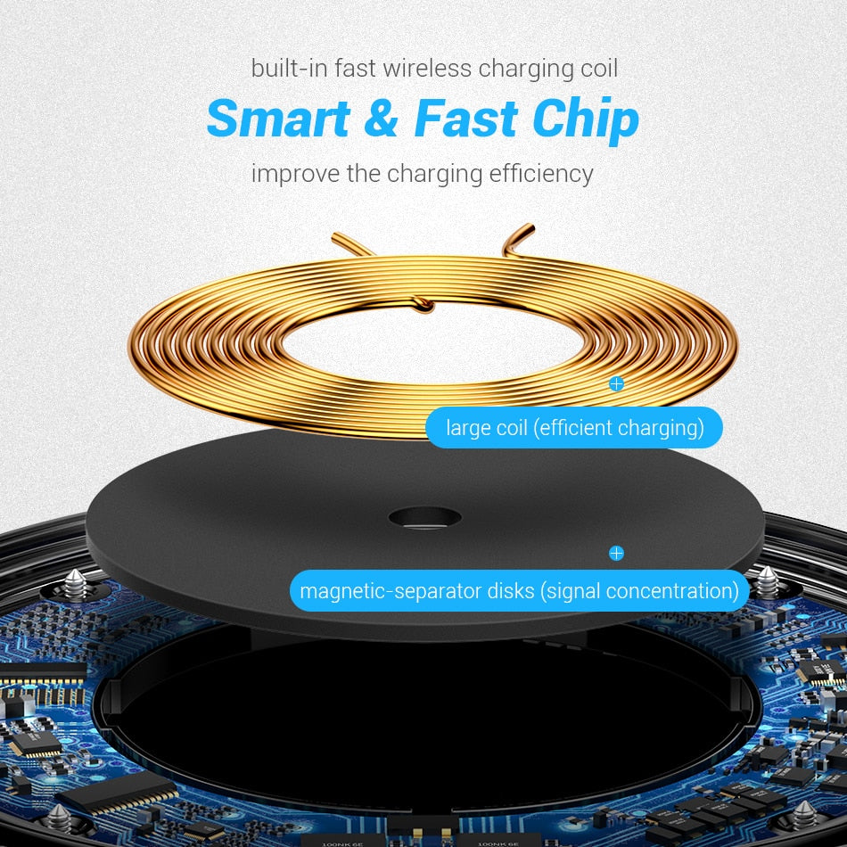 Slim Wireless Charging Pad for Qi Smartphones by HitMyNeed