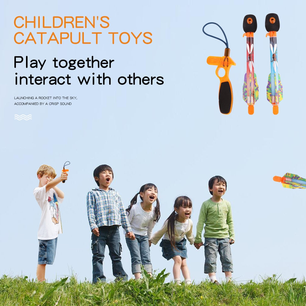 Slingshot Outdoor Flying Rocket Toy for Kids by HitMyNeed