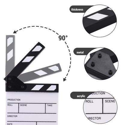 Small Acrylic Director's Clapboard Slate 16.5 x 15 cm by HitMyNeed