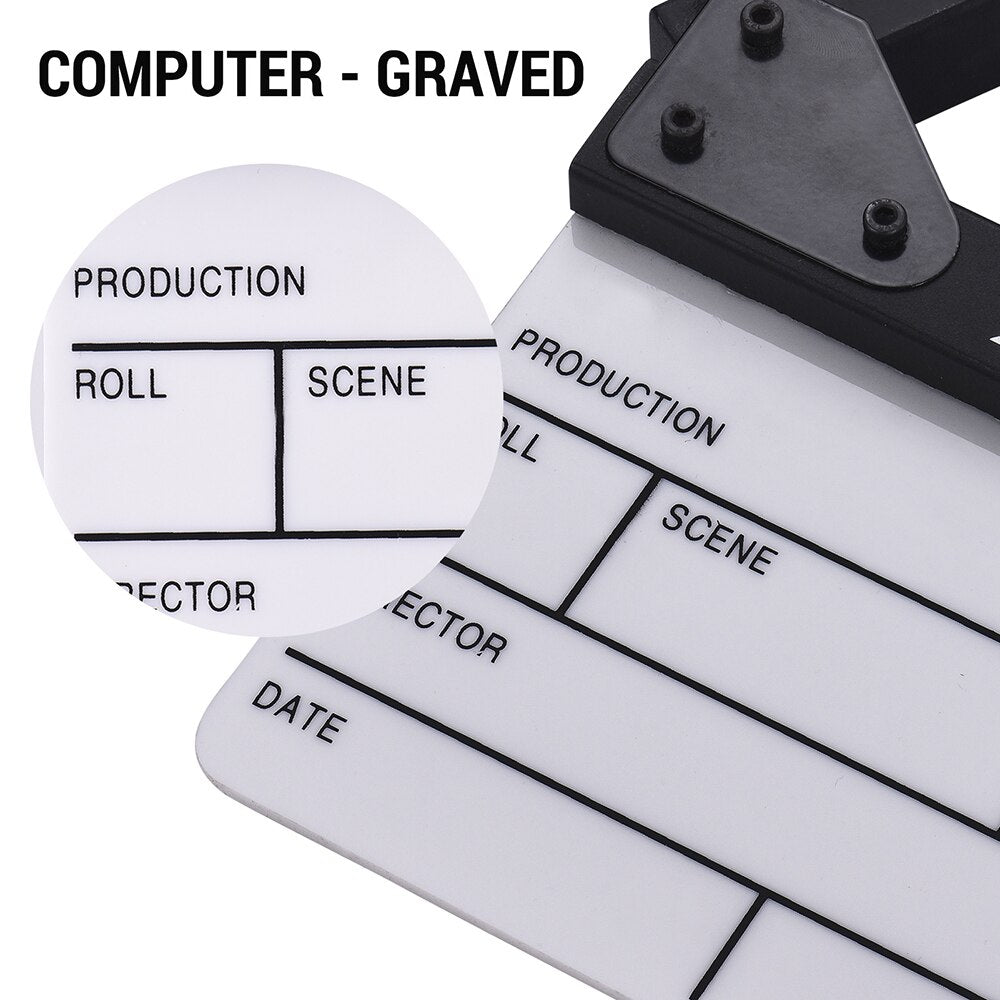 Small Acrylic Director's Clapboard Slate 16.5 x 15 cm by HitMyNeed