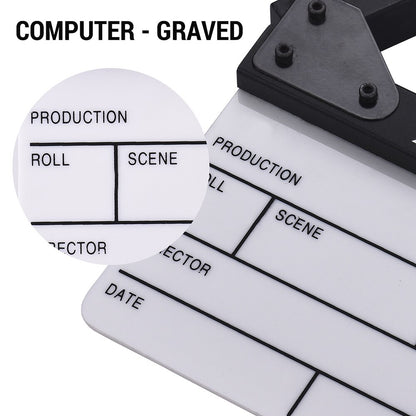 Small Acrylic Director's Clapboard Slate 16.5 x 15 cm by HitMyNeed