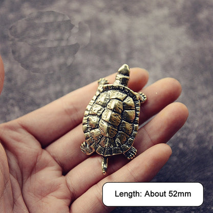 Small Brass Tortoise Figurine Desk Decor by HitMyNeed