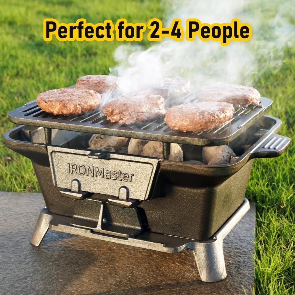 Small Cast Iron Yakitori Charcoal Grill, Portable by HitMyNeed