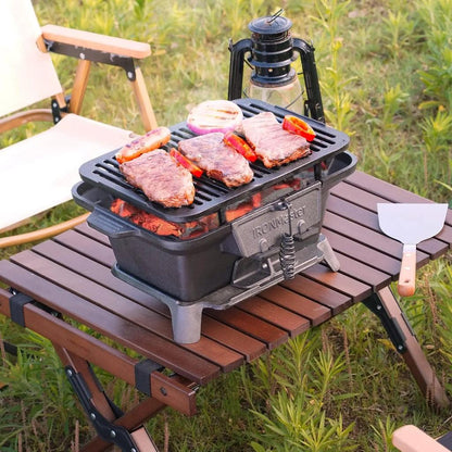 Small Cast Iron Yakitori Charcoal Grill, Portable by HitMyNeed