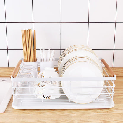 Small Dish Rack with Tray and Utensil Holder by HitMyNeed