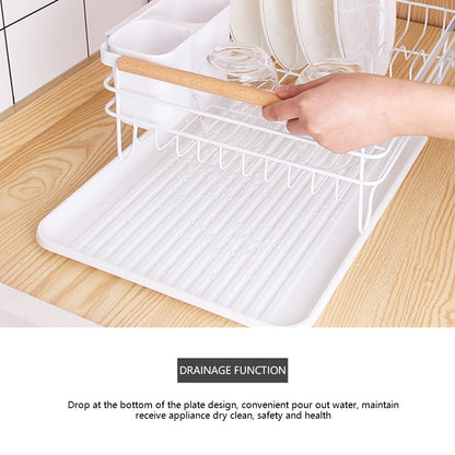 Small Dish Rack with Tray and Utensil Holder by HitMyNeed