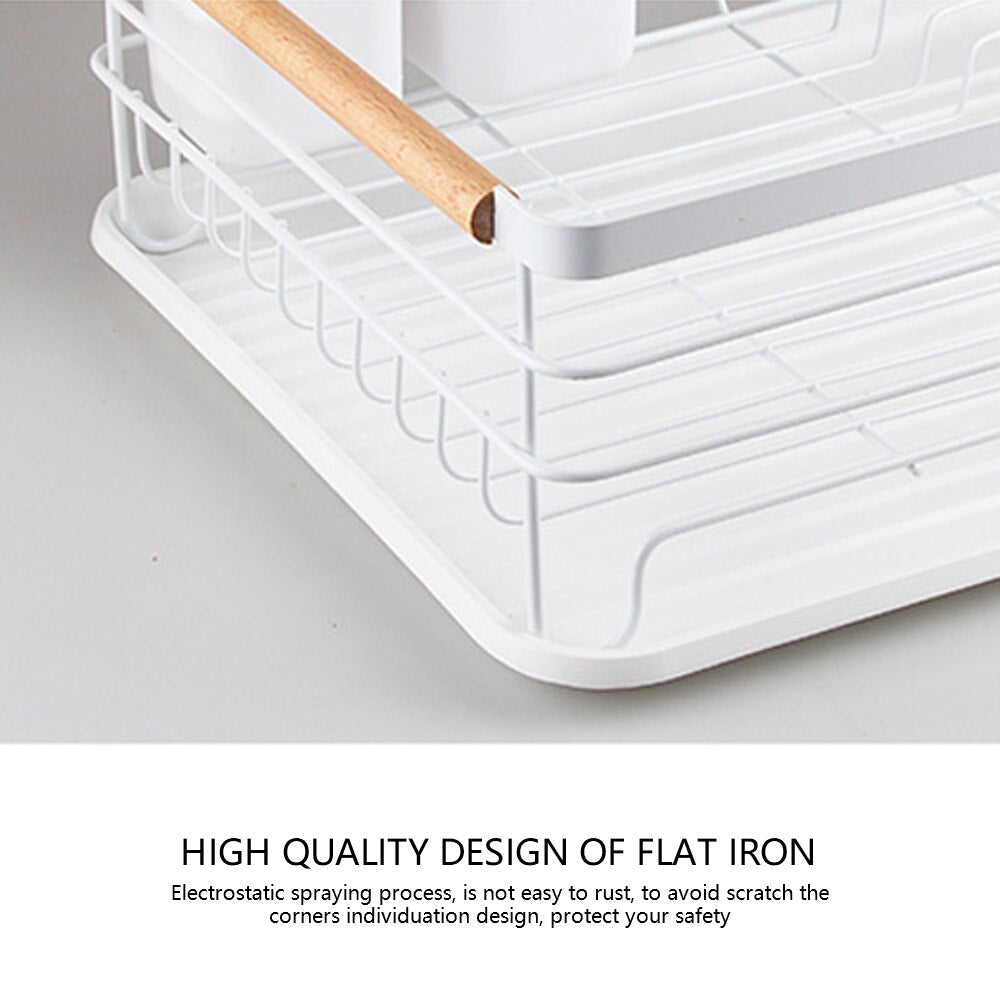 Small Dish Rack with Tray and Utensil Holder by HitMyNeed