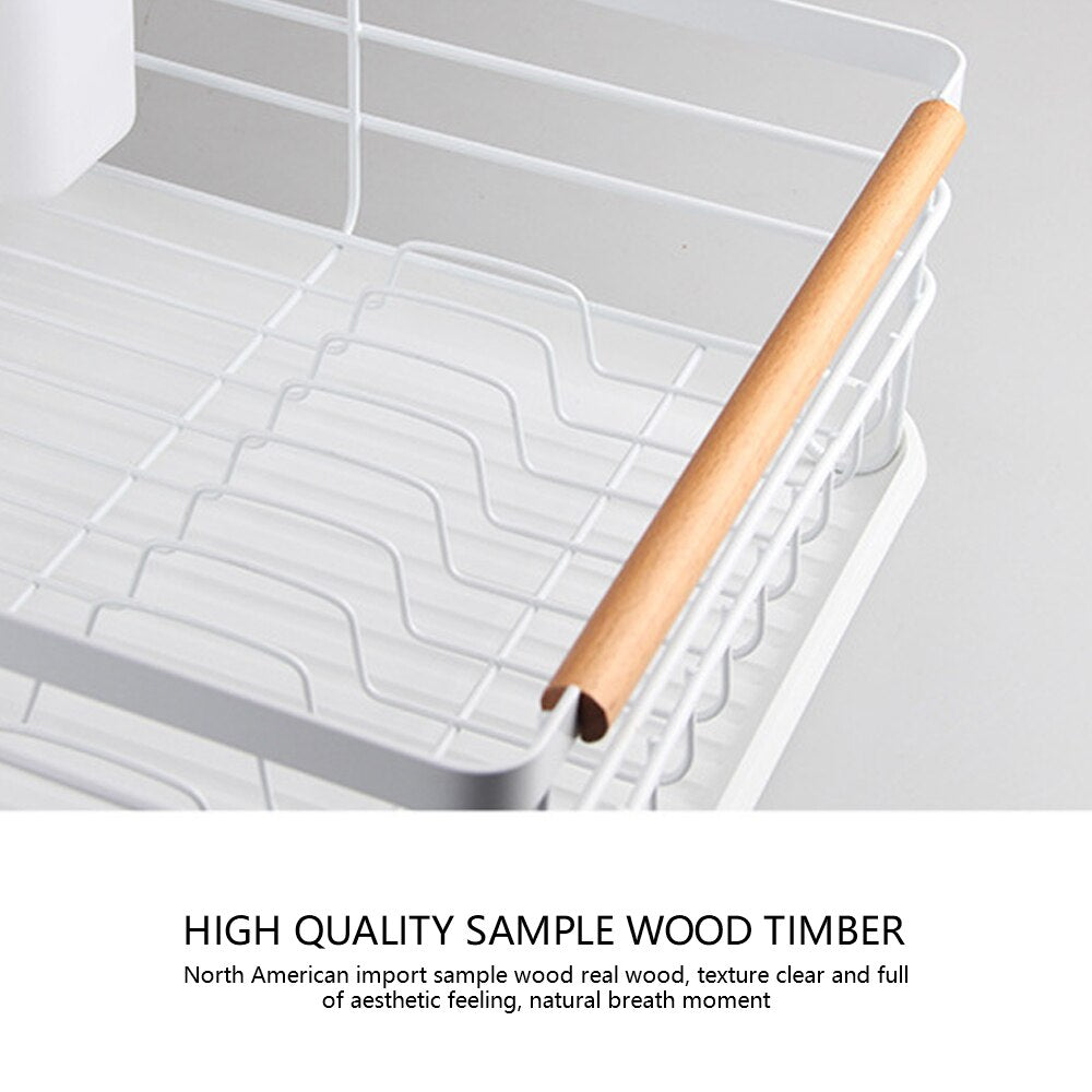 Small Dish Rack with Tray and Utensil Holder by HitMyNeed