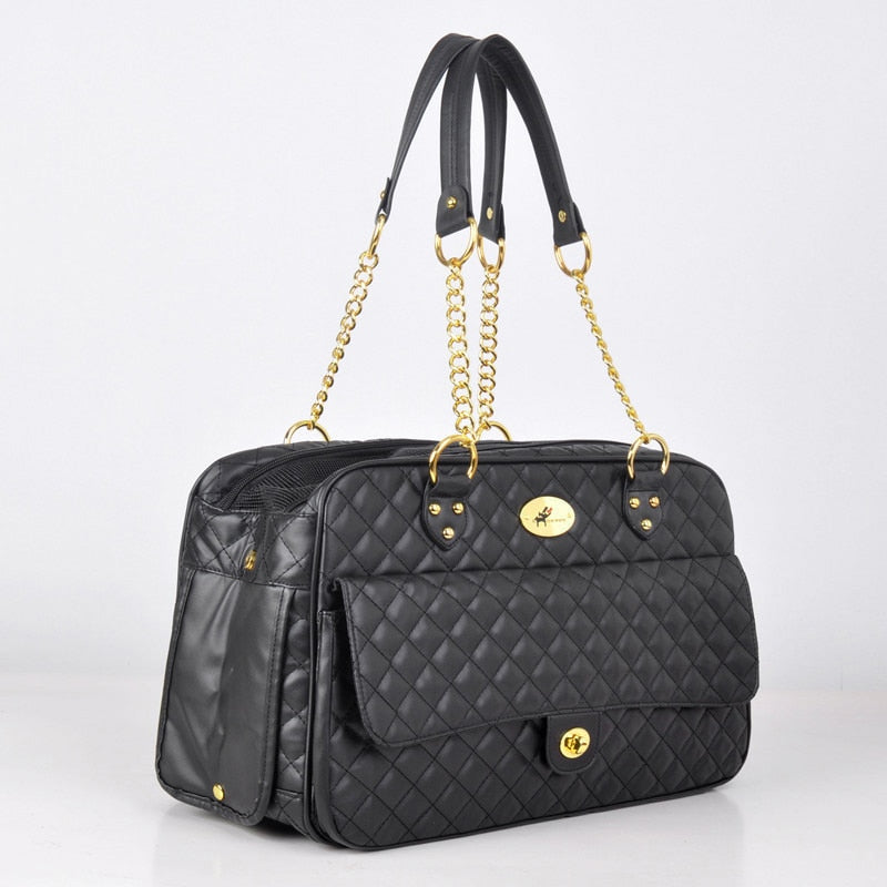 Small Dog Carrier Shoulder Bag with Mesh and Pocket by HitMyNeed