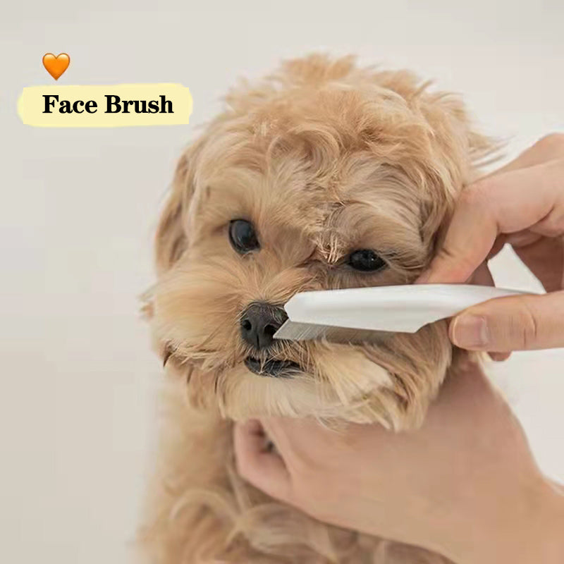 Small Dog Facial Cleaning Brush and Comb Tool white l by HitMyNeed