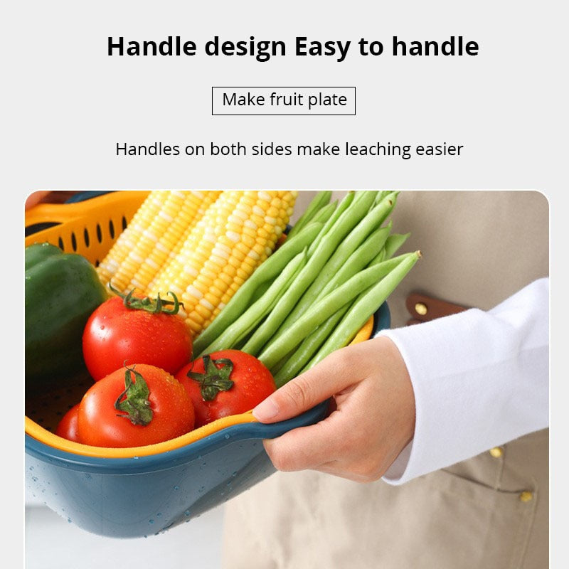 Small Double-Layer Kitchen Drain and Storage Basket by HitMyNeed