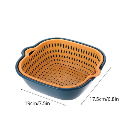Small Double-Layer Kitchen Drain and Storage Basket by HitMyNeed