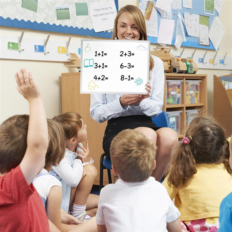 Small Double-Sided Magnetic Whiteboard with Stand by HitMyNeed