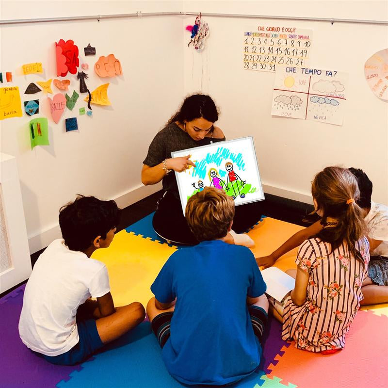 Small Double-Sided Magnetic Whiteboard with Stand by HitMyNeed