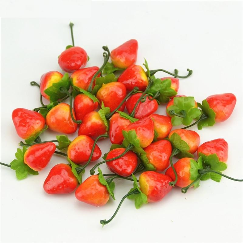 Small Foam Fake Strawberries Decor Set, 10-Pack by HitMyNeed