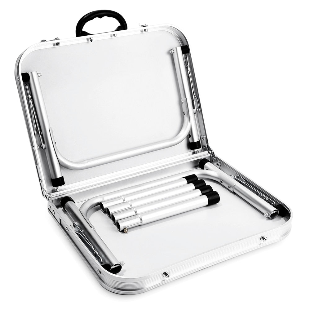 Small Folding Table with Adjustable Legs & Handle by HitMyNeed