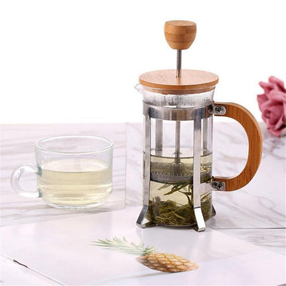 Small French Press with Bamboo Lid, 350ml by HitMyNeed