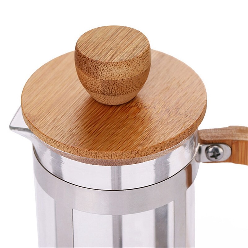 Small French Press with Bamboo Lid, 350ml by HitMyNeed