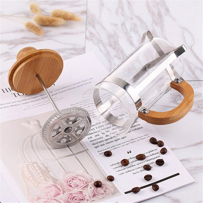 Small French Press with Bamboo Lid, 350ml by HitMyNeed