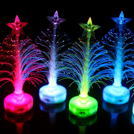 Small LED Fiber Optic Christmas Tree Night Light by HitMyNeed