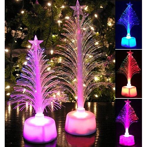 Small LED Fiber Optic Christmas Tree Night Light by HitMyNeed