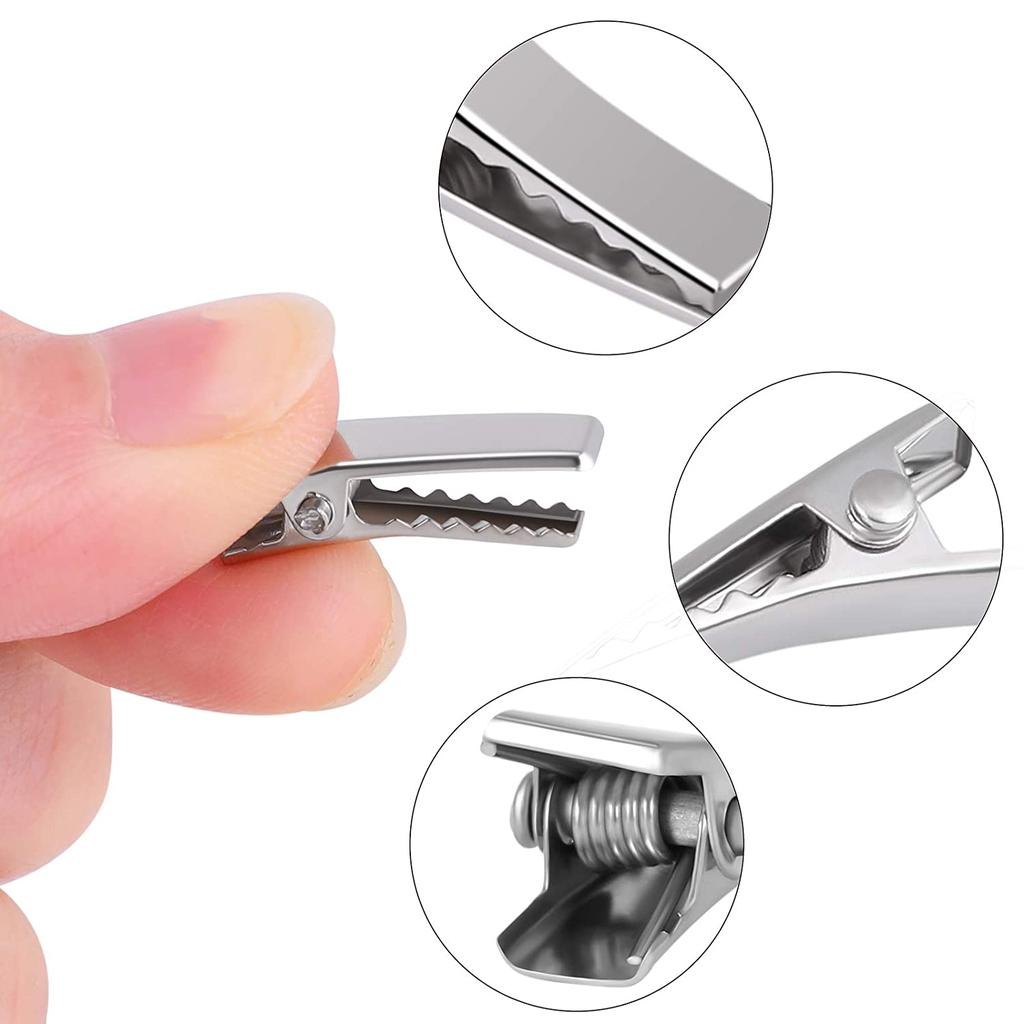Small Metal Alligator Hair Clips 2cm (50 Pack) by HitMyNeed