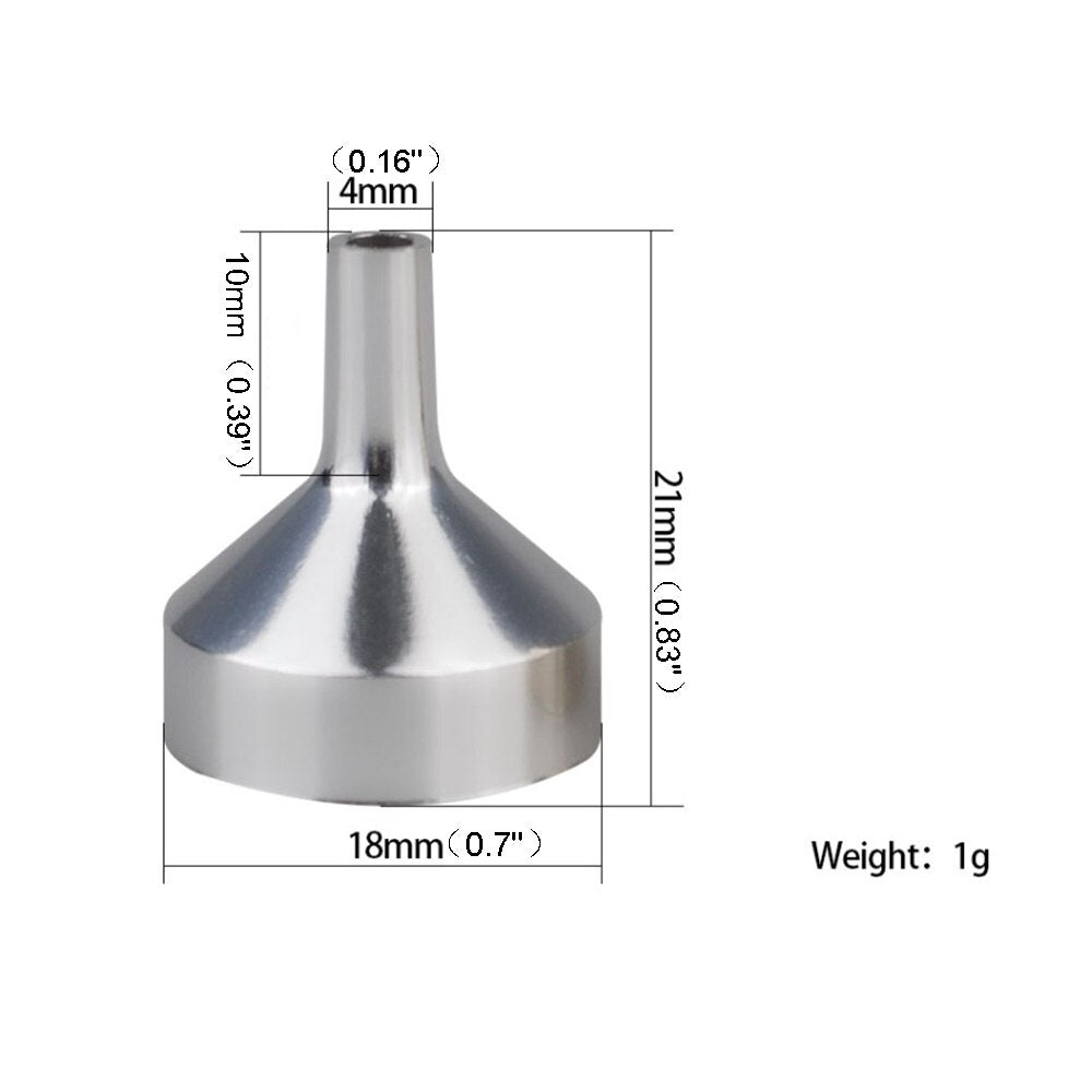Small Metal Funnels for Mini Bottles (Set of 5) by HitMyNeed