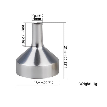 Small Metal Funnels for Mini Bottles (Set of 5) by HitMyNeed