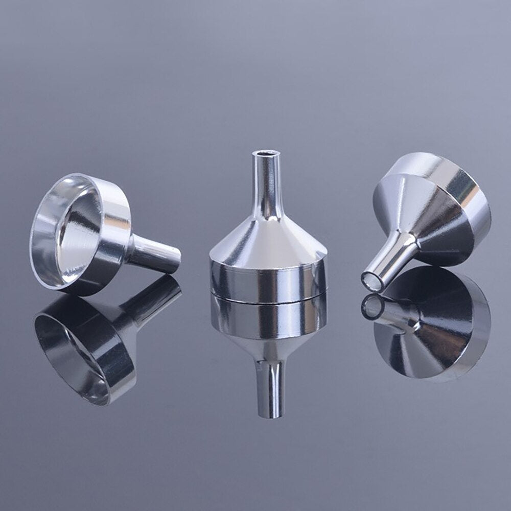 Small Metal Funnels for Mini Bottles (Set of 5) by HitMyNeed