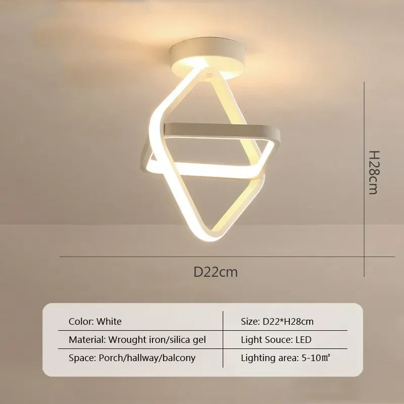 Small Modern LED Ceiling Light with 2 Rings a-white stepless-dimming-rc by HitMyNeed