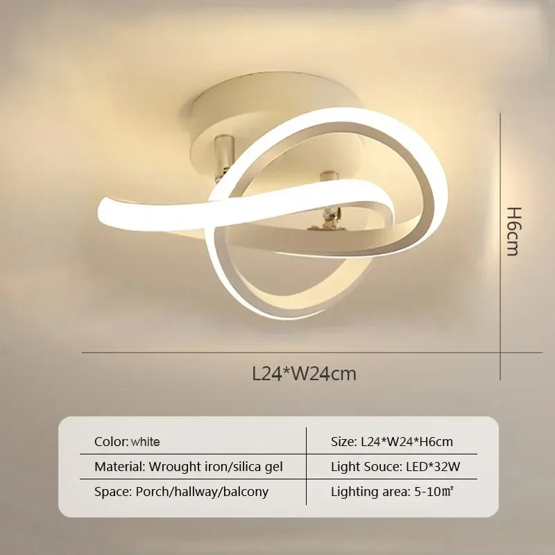 Small Modern LED Ceiling Light with 2 Rings b-white stepless-dimming-rc by HitMyNeed