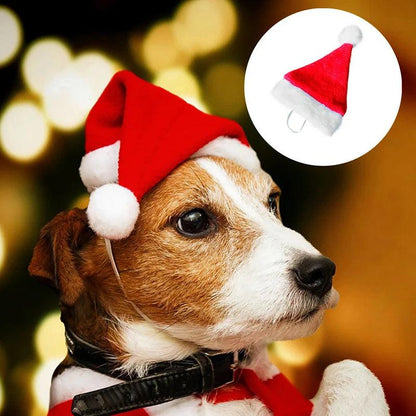 Small Plush Santa Hat for Cats and Small Dogs by HitMyNeed
