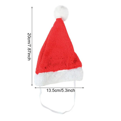 Small Plush Santa Hat for Cats and Small Dogs by HitMyNeed