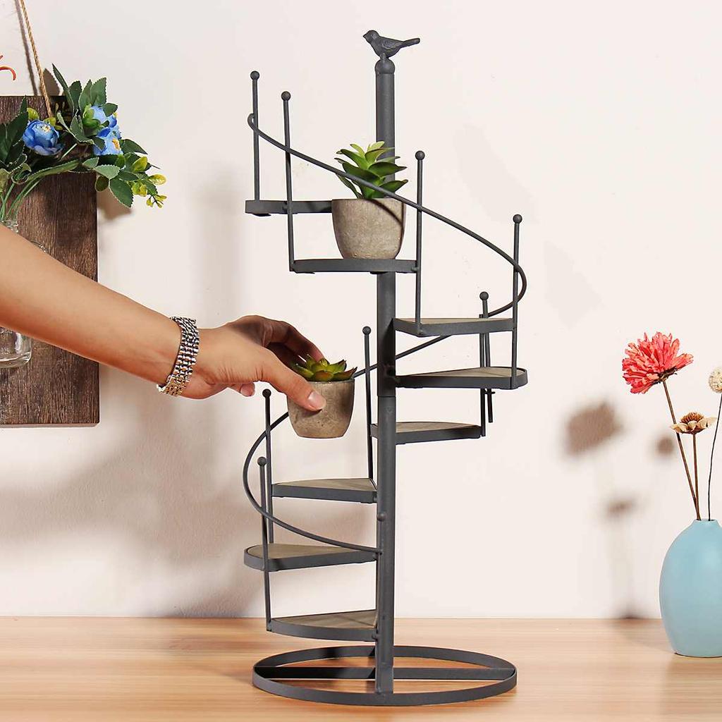 Small Spiral Staircase Plant Stand for Succulents by HitMyNeed
