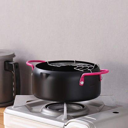Small Steel Deep Frying Pot with Strainer, 18cm by HitMyNeed