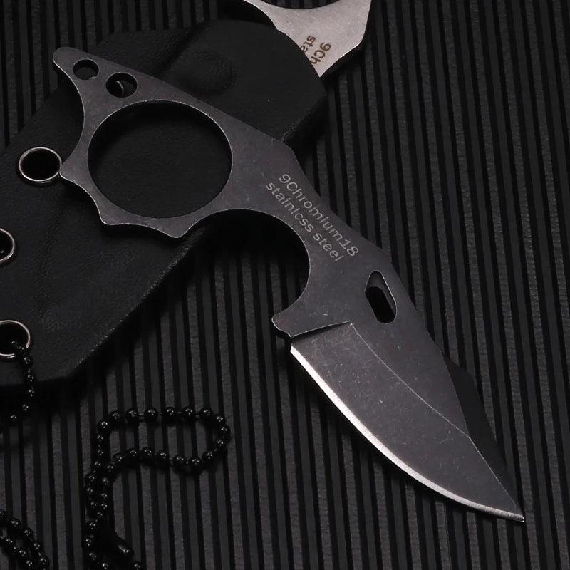 Small Tactical Fixed Blade Necklace Knife EDC by HitMyNeed