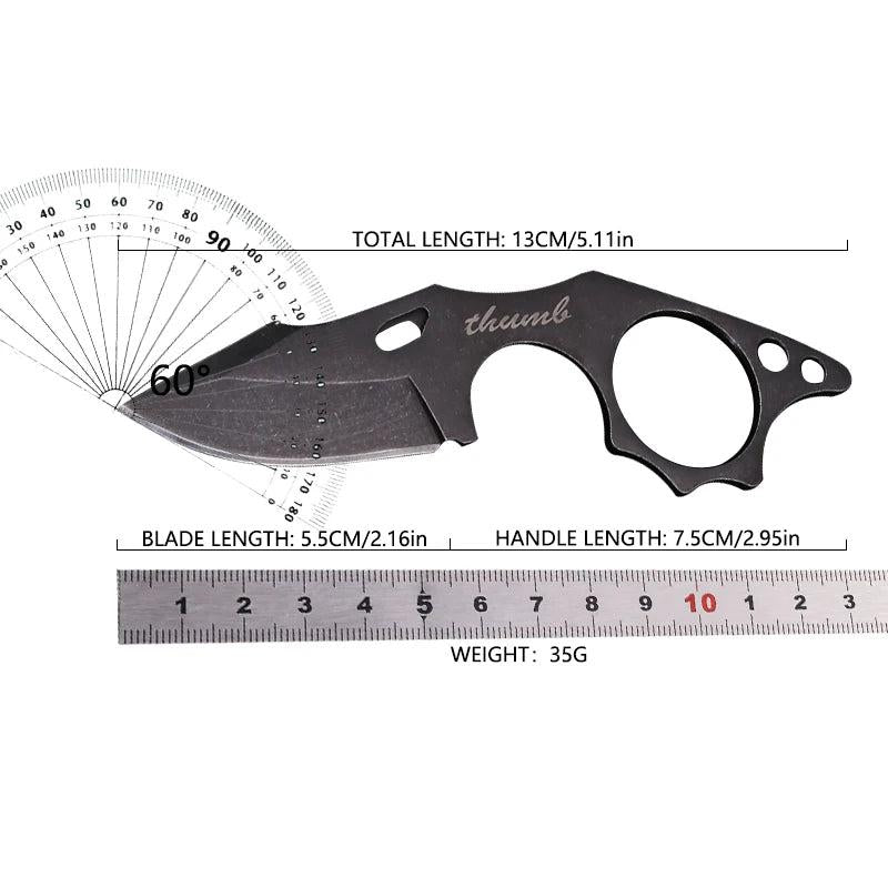 Small Tactical Fixed Blade Necklace Knife EDC by HitMyNeed