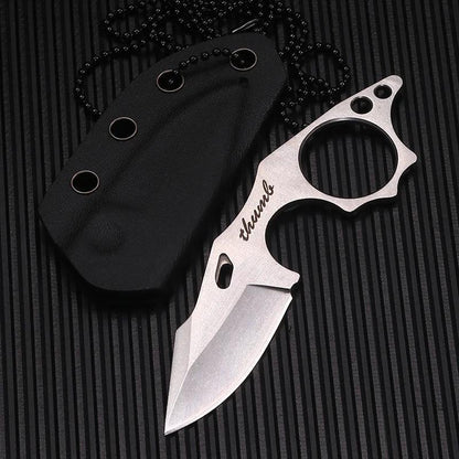 Small Tactical Fixed Blade Necklace Knife EDC white by HitMyNeed