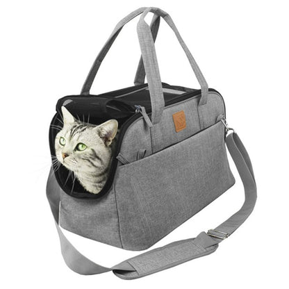 Small Travel Pet Carrier Bag with Fleece Mat by HitMyNeed