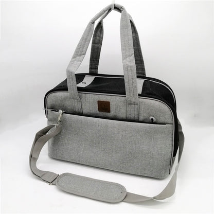 Small Travel Pet Carrier Bag with Fleece Mat by HitMyNeed
