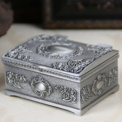 Small Vintage Jewelry Box Zinc Alloy Case by HitMyNeed