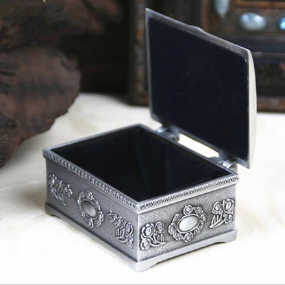 Small Vintage Jewelry Box Zinc Alloy Case by HitMyNeed