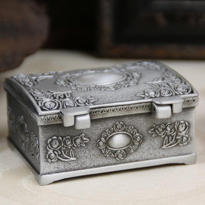 Small Vintage Jewelry Box Zinc Alloy Case by HitMyNeed